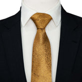 CARAMEL BROWN PAISLEY SKINNY TIE
